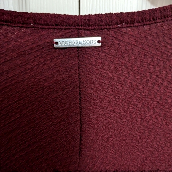 Michael Kors Long Sleeve Peasant Style Blouse Merlot/Burgundy - Picture 8 of 15